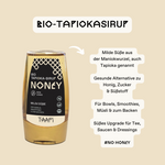 Milde Süße aus der Maniokwurzel, auch Tapioka genannt. Gesunder Alternative zu Honig, Zucker & Süßstoff. Für Bowls, Smoothies, Müsli & zum Backen. Süßes Upgrade für Teem Saucen & Dressings. #NO HONEY